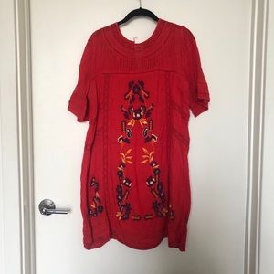 Free People Embroidered Floral Dress